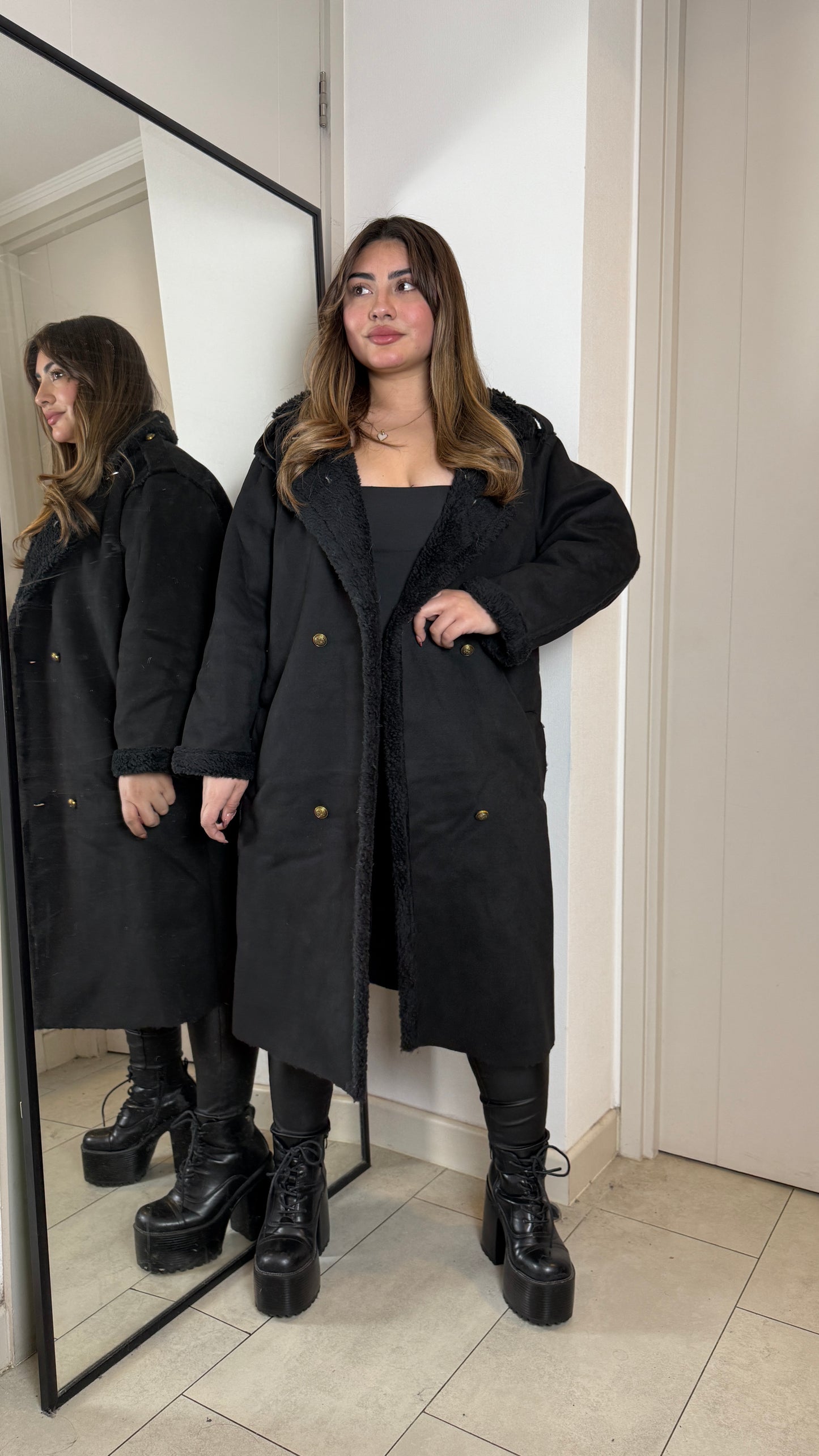 202 | Chaqueta Gamuza Larga | EZ | Venta Por Mayor