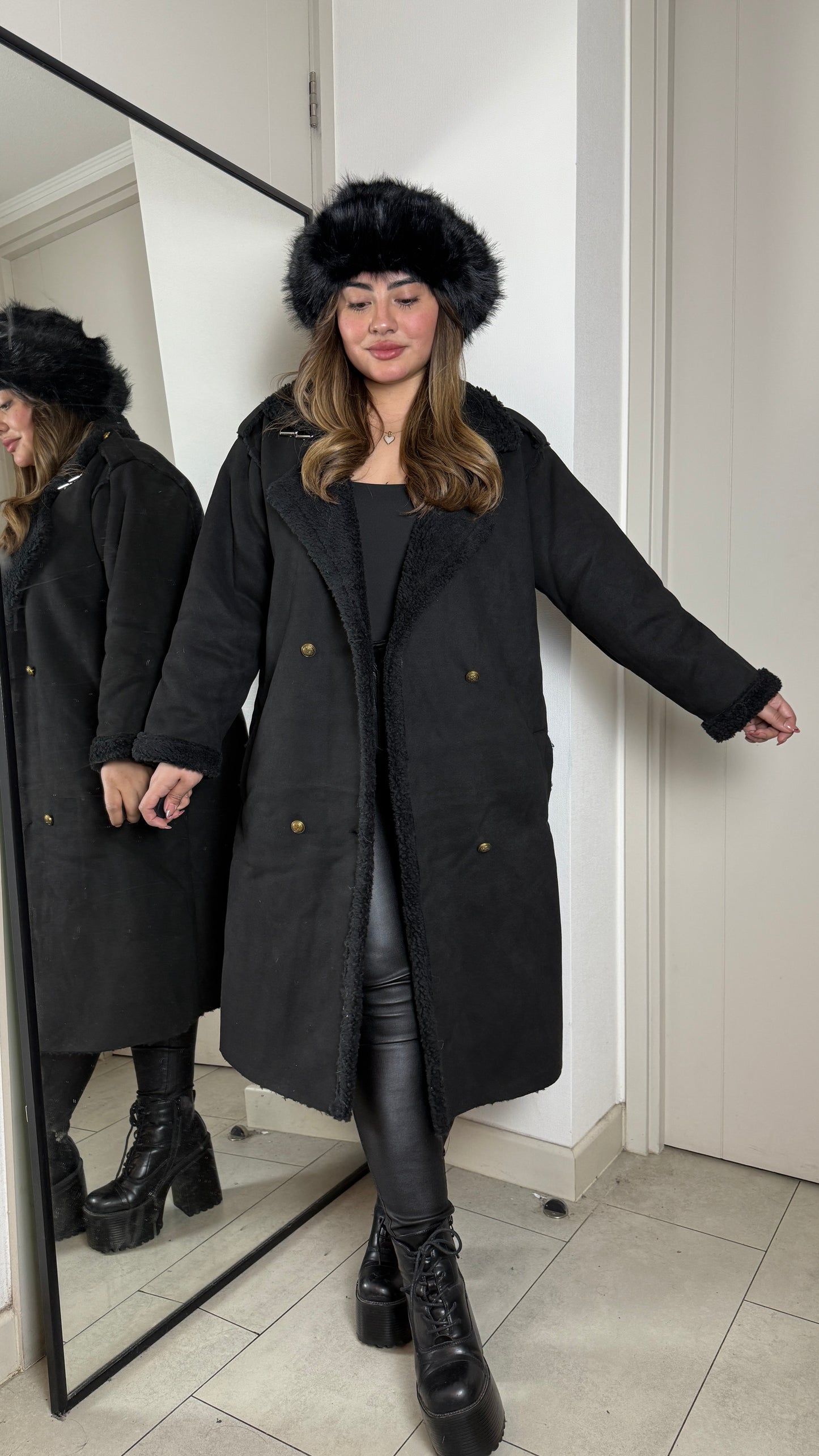 202 | Chaqueta Gamuza Larga | EZ | Venta Por Mayor