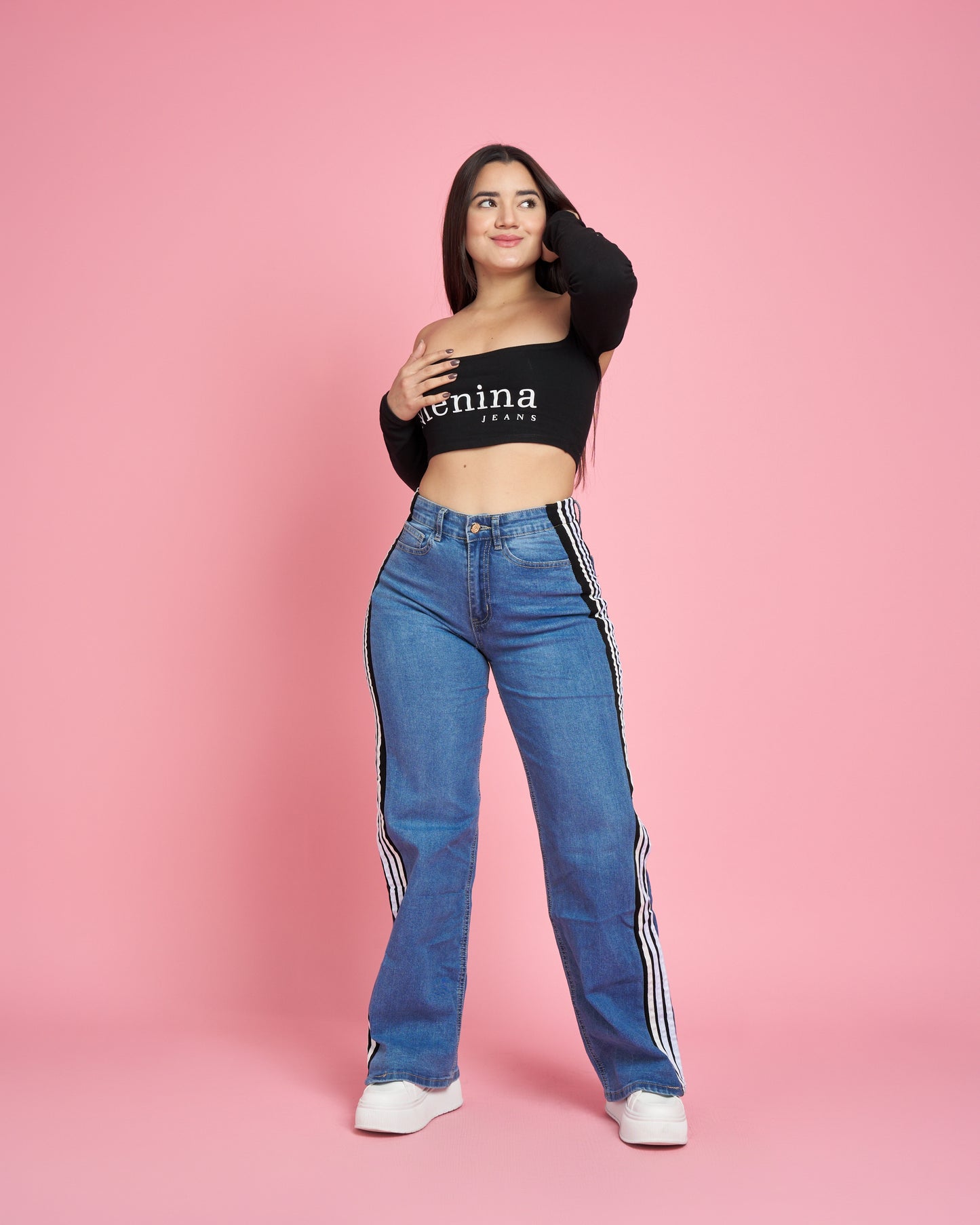 A304-2 (F6) | Jeans Wide Leg | Menina | Venta Por Mayor