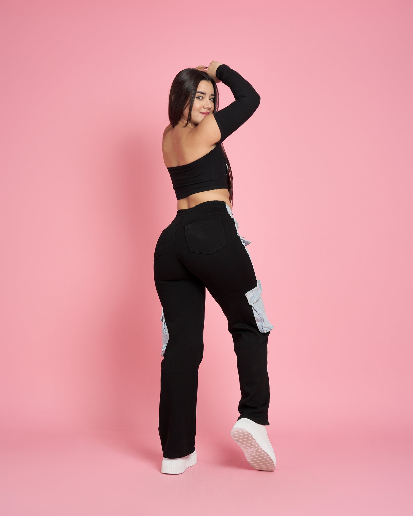 A305-1 (F5) | Jeans Wide Leg Cargo | Menina | Venta Por Mayor