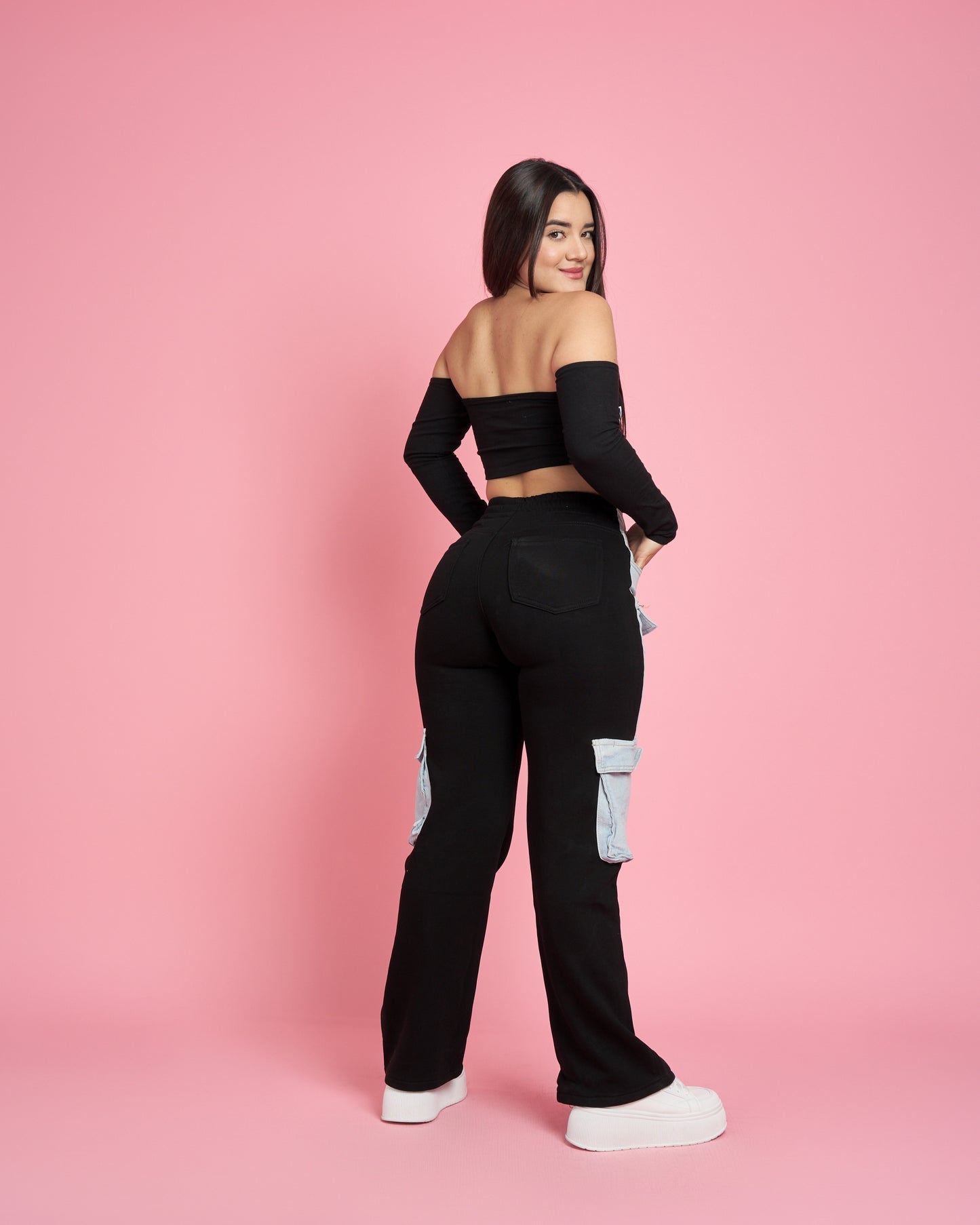 A305-1 (F5) | Jeans Wide Leg Cargo | Menina | Venta Por Mayor