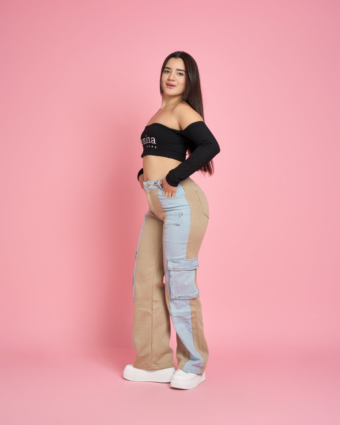 Jeans Wide Leg Cargo | Modelo A305-2 (M7) | Menina | Venta Por Mayor