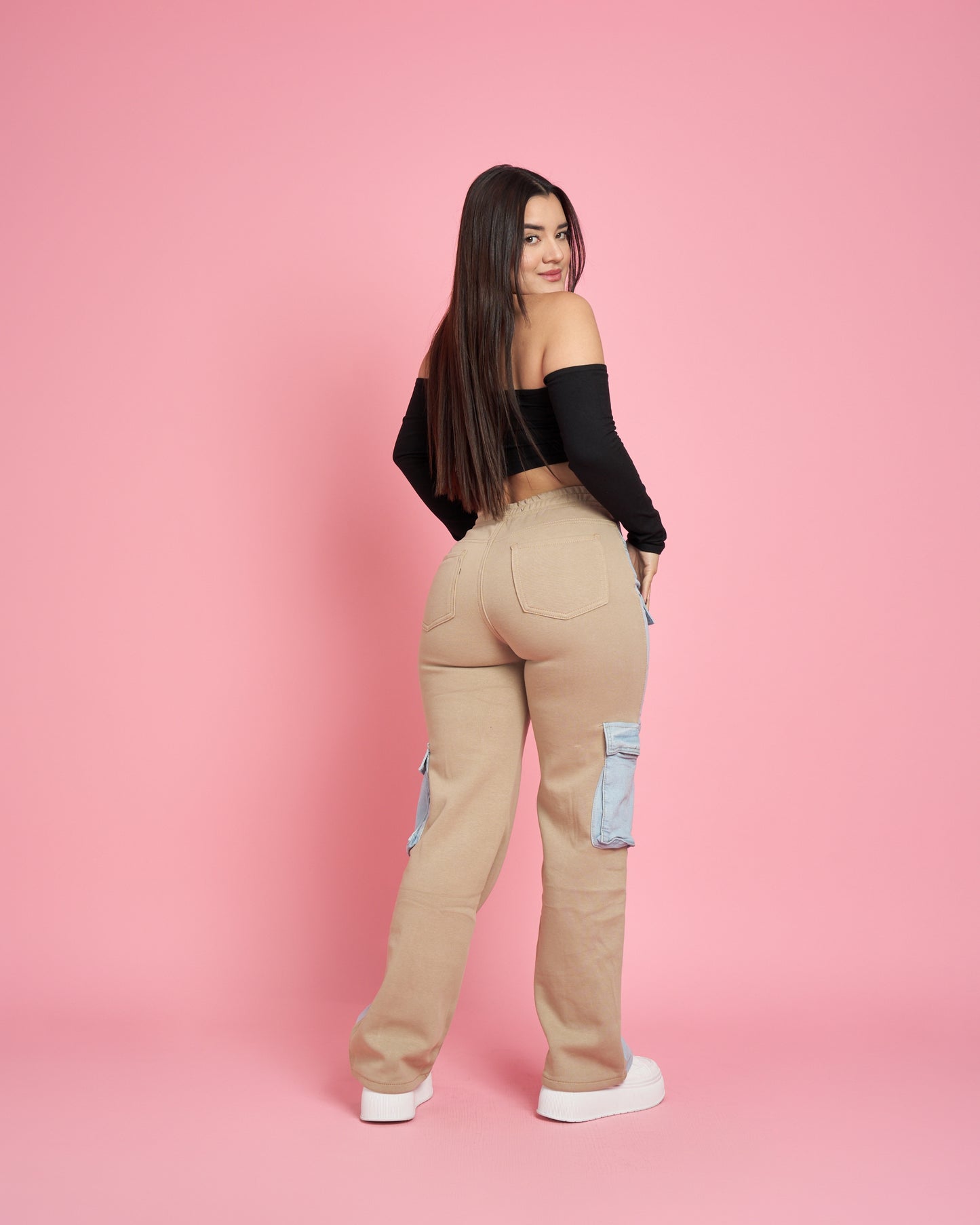 A305-2 (A4) | Jeans Wide Leg Cargo | Menina | Venta Por Mayor