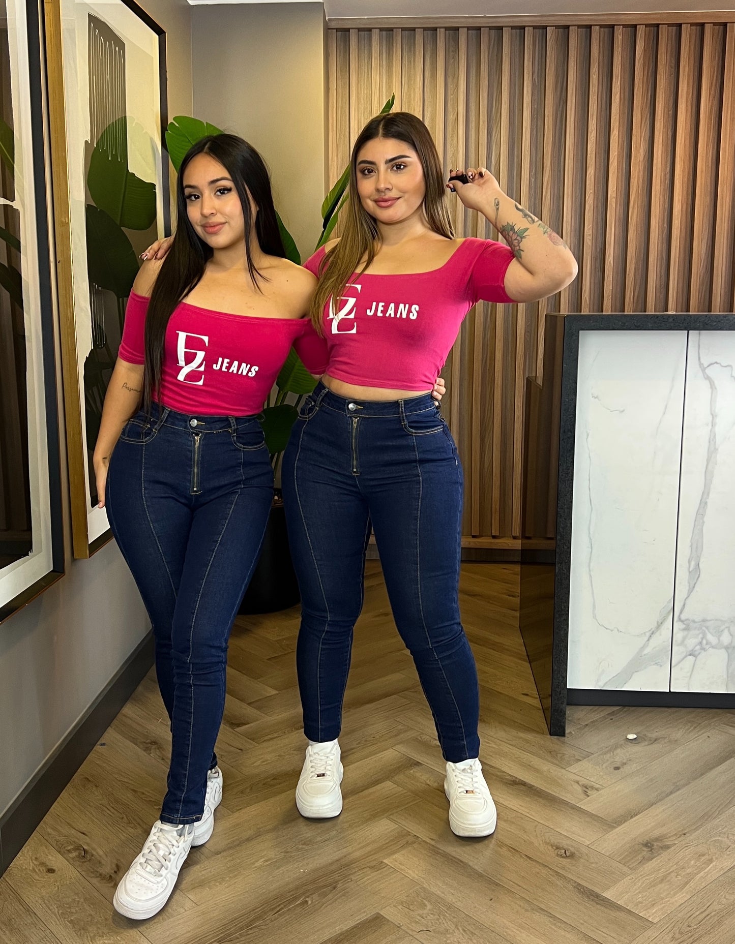 EZ1113 (D4) | Jeans Skinny Azul Oscuro Lineal | Moda Estroz | Venta Por Mayor (D4)