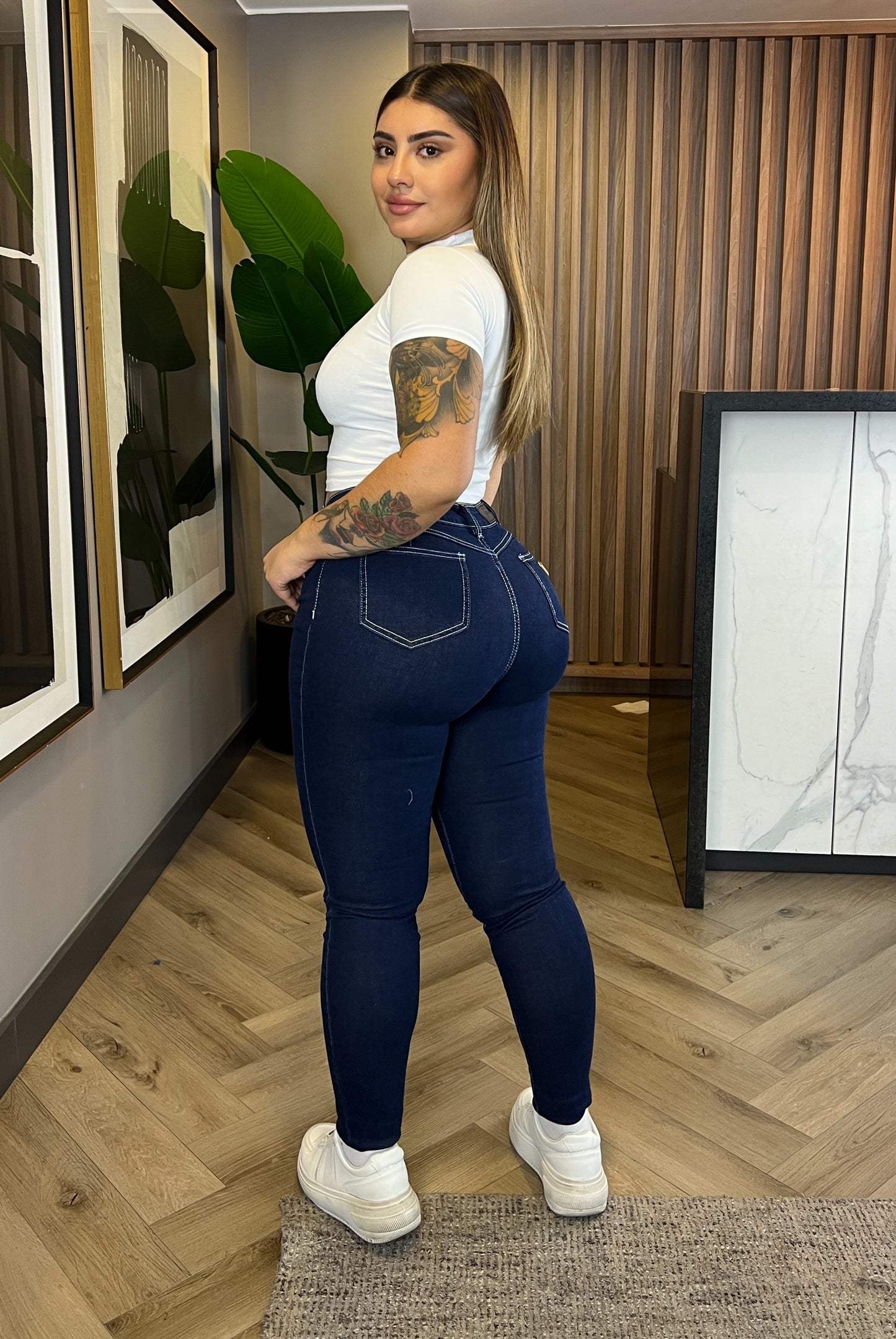 EZ1115 (A6) | Jeans Skinny Azul Oscuro | Moda Estroz | Venta Por Mayor