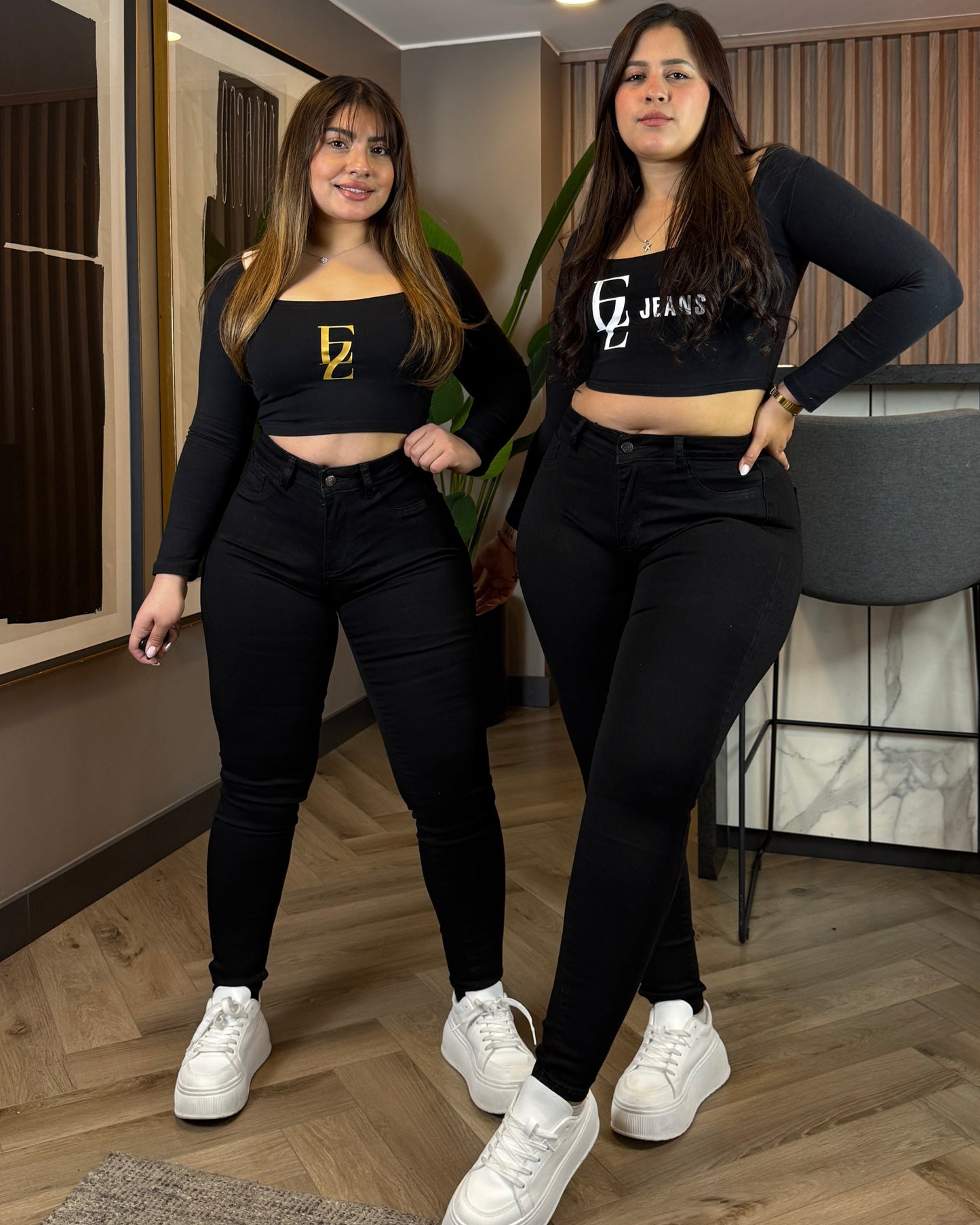 EZ5502 (I4) | Jeans Skinny Con Faja Negro | EZ | Venta Por Mayor