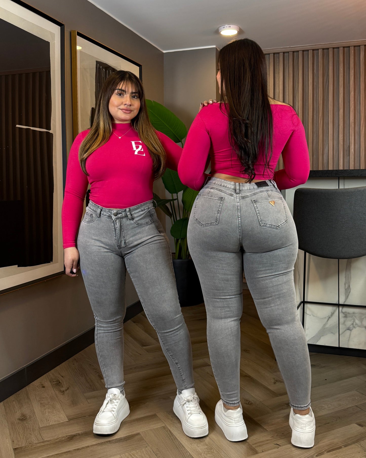 EZ5504 (G7) | Jeans Skinny Con Faja Gris | EZ | Venta Por Mayor