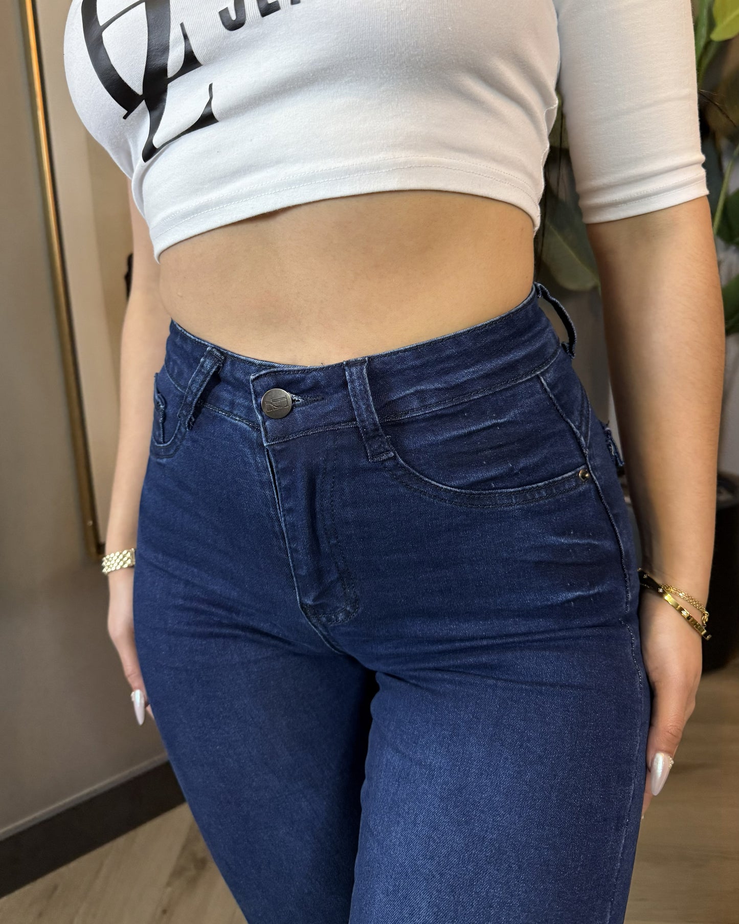EZ5519 (G4) | Jeans Skinny Azul Bolsillo con Tapa | EZ | Venta Por Mayo