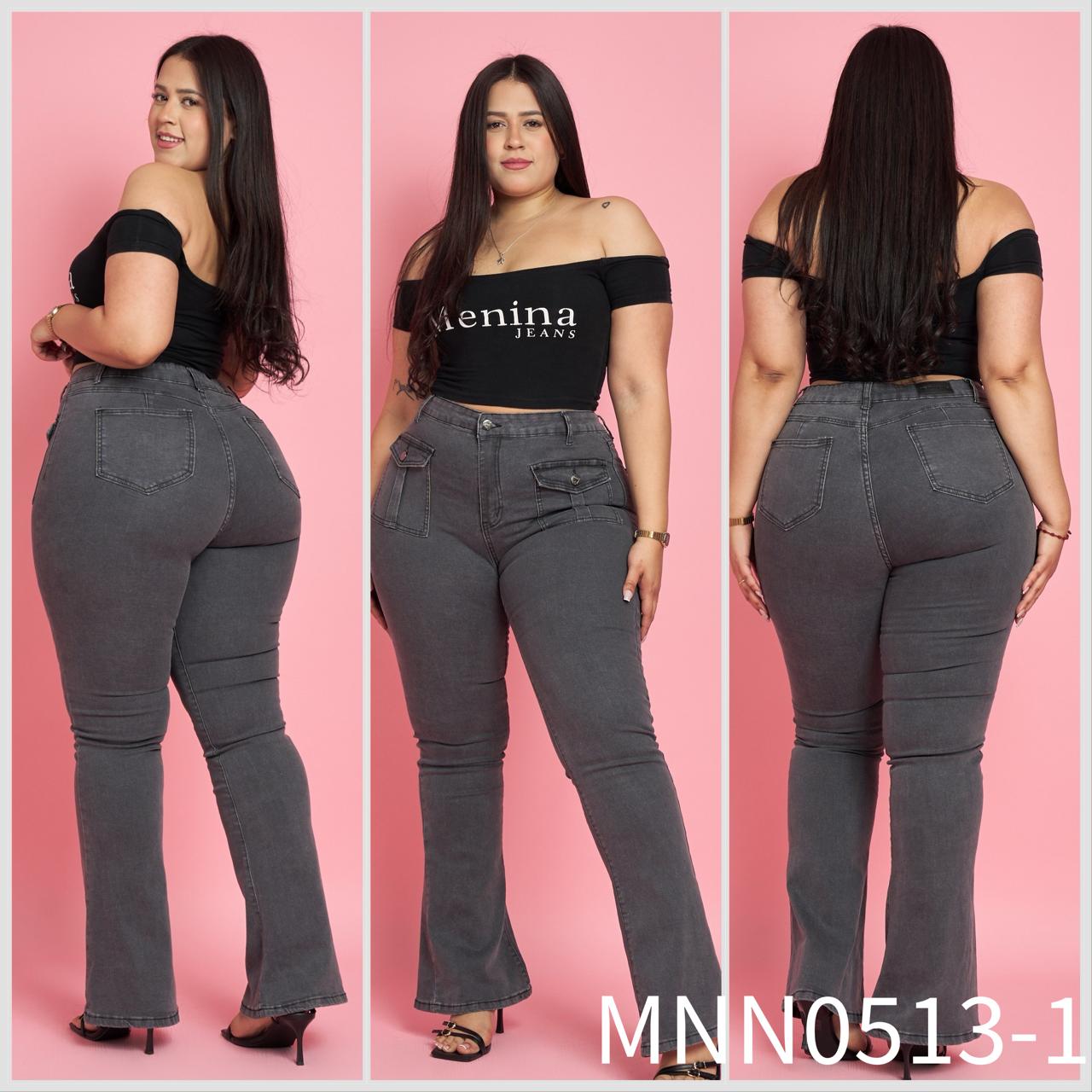 N0513-1 (N1) | Jeans Flare Grafito Extralinda | Menina | Venta Por Mayor