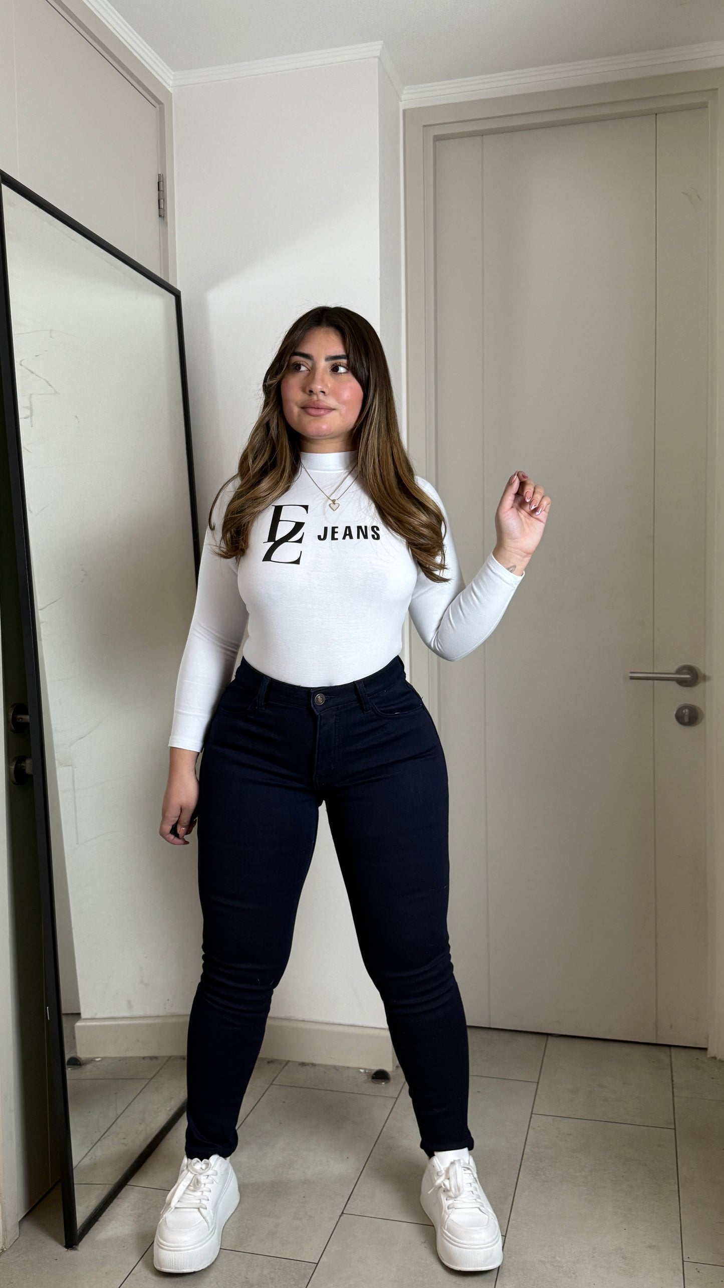 20697 (B7) | Jeans Skinny Forrado Con Polar Azul Oscuro | Moda Estroz | Venta Por Mayor