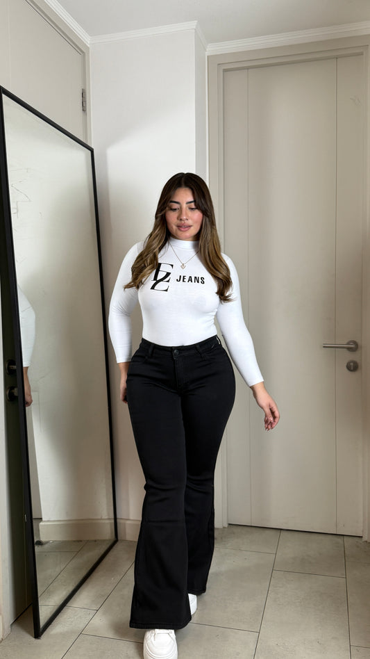 20693 (Q1) | Jeans Flare Forrado Con Polar | Moda Estroz | Venta Por Mayor