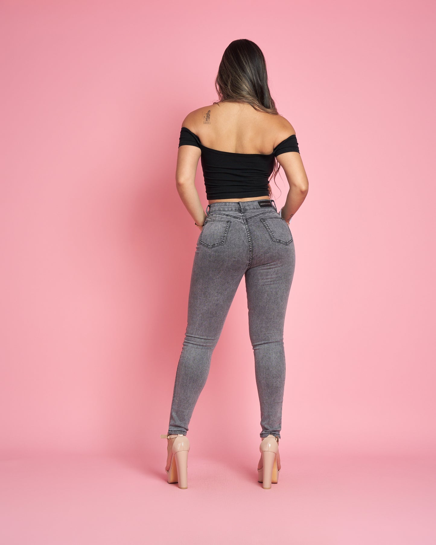MB019-1 (G5) | Jeans Skinny Gris Brillos | Menina | Venta Por Mayor