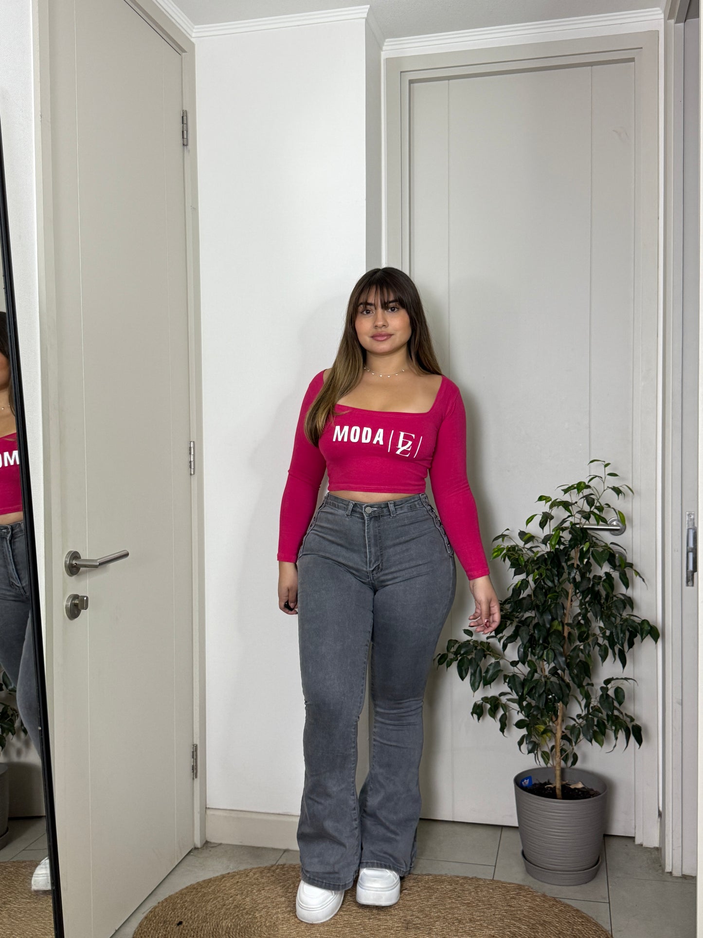 MB446-2 (J6) | Jeans Flare Trenzado | Menina | Venta Por Mayor