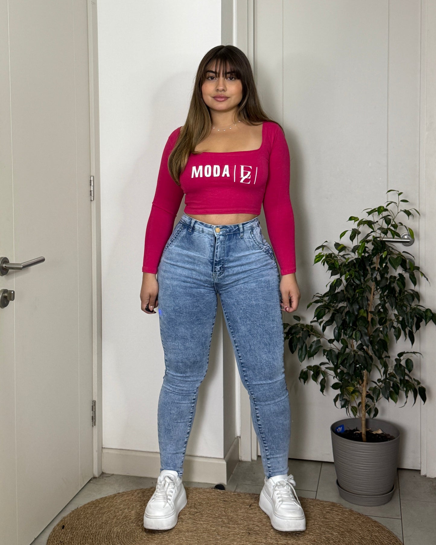 MB455 (H6) | Jeans Skinny Celeste Faja | Menina | Venta Por Mayor