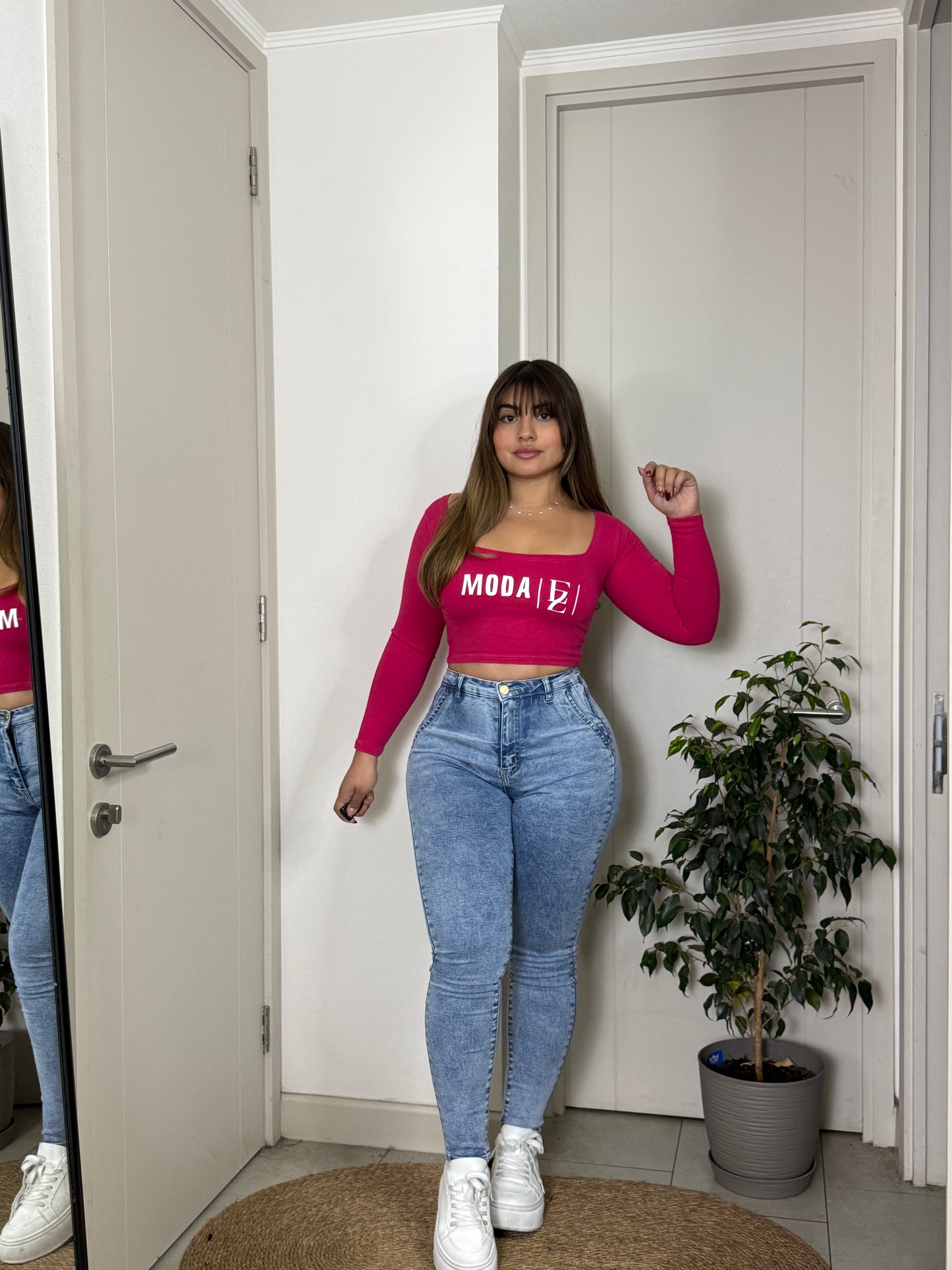 MB455 (H6) | Jeans Skinny Celeste Faja | Menina | Venta Por Mayor
