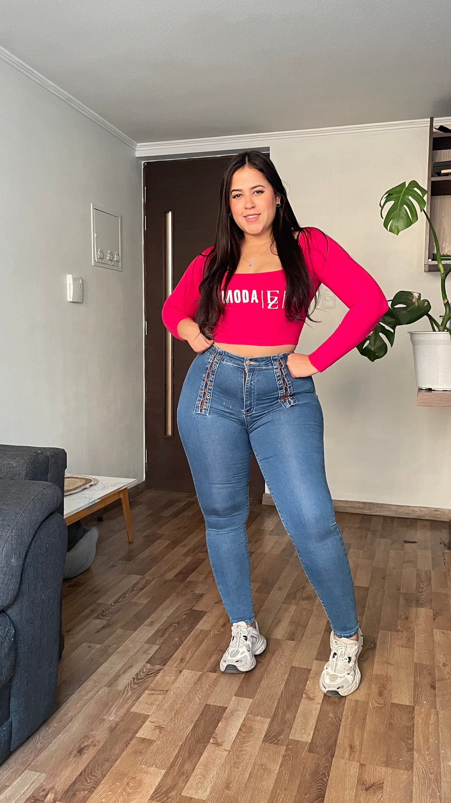 MMB403-2 (M7) | Jeans Skinny Azul Trenzado Extralinda | Menina | Venta Por Mayor