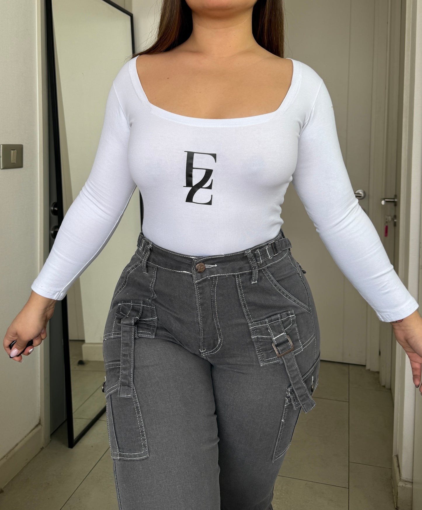 N0501-4 (U3) | Jeans Cargo | Menina | Venta Por Mayor