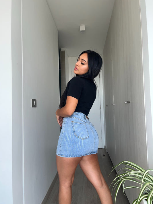 N670-1 (Q3) | Falda Short Full Brillos | Menina | Venta Por Mayor