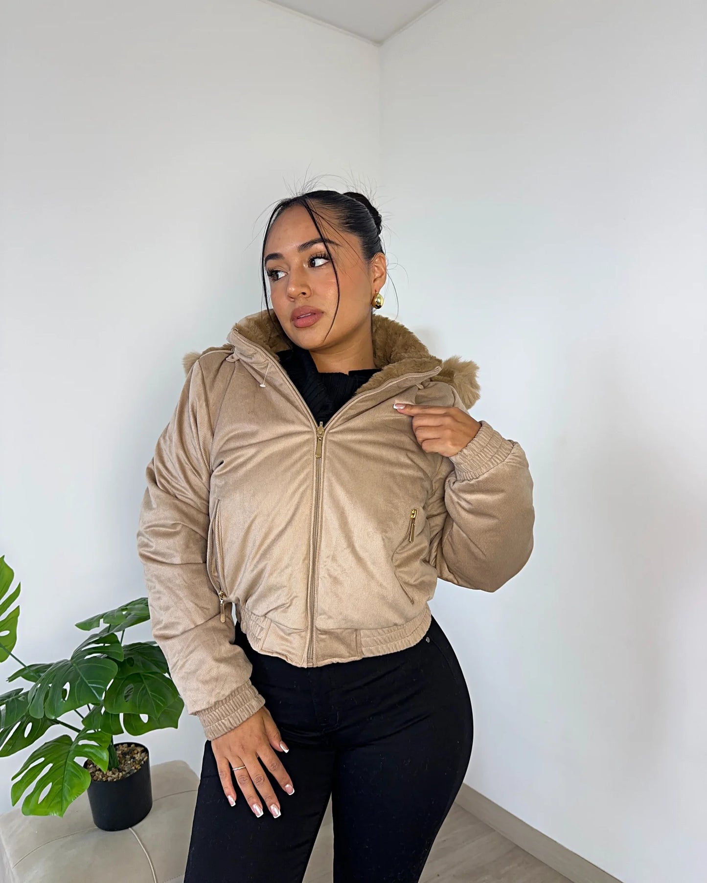57F | Chaqueta Reversible Cotele Tedy | Moda Estroz | Venta por Mayor