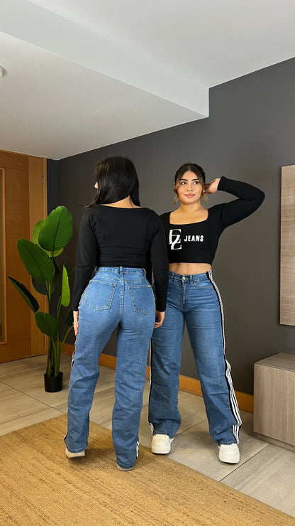 A304-2 (F6) | Jeans Wide Leg | Menina | Venta Por Mayor
