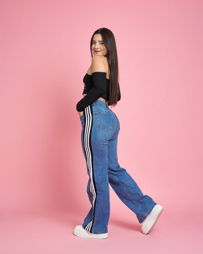 A304-2 (F6) | Jeans Wide Leg | Menina | Venta Por Mayor