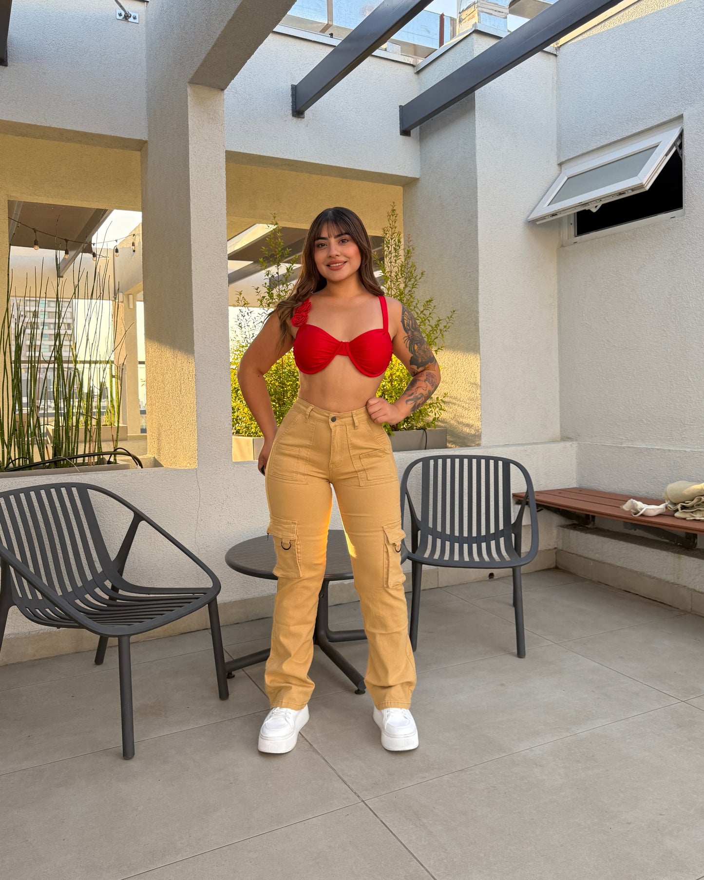 EZ1135 (D6) | Jeans Cargo Caramelo | Moda Estroz | Venta Por Mayor