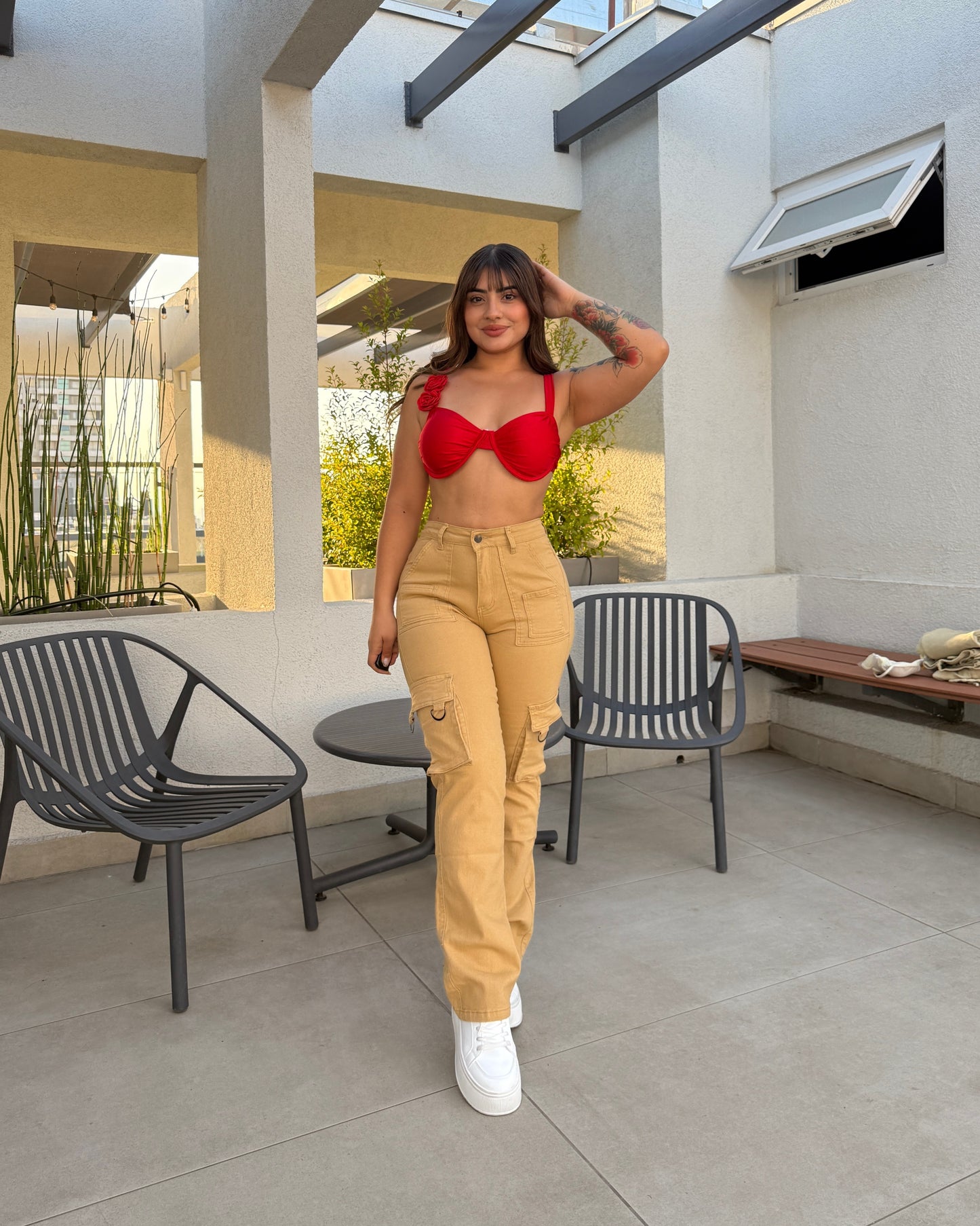 EZ1135 (D6) | Jeans Cargo Caramelo | Moda Estroz | Venta Por Mayor