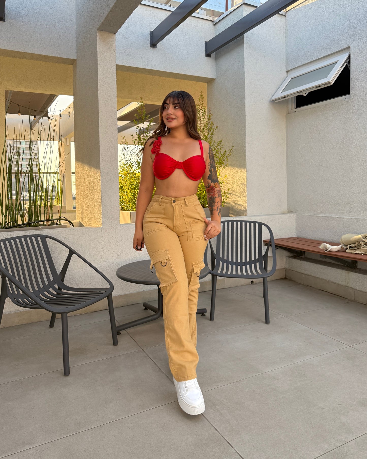 EZ1135 (D6) | Jeans Cargo Caramelo | Moda Estroz | Venta Por Mayor