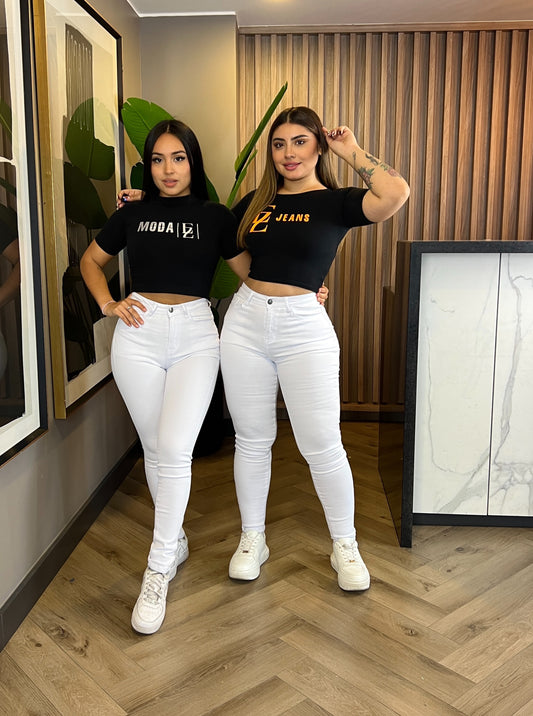 Jeans Skinny Blanco | Modelo EZ24902 (A4) | Moda Estroz | Venta Por Mayor