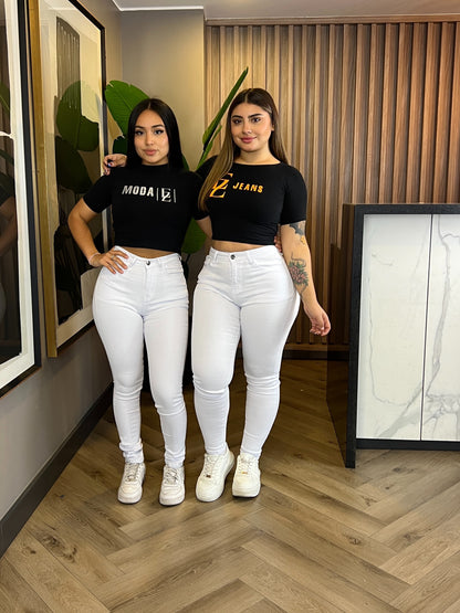 Jeans Skinny Blanco | Modelo EZ24902 (A4) | Moda Estroz | Venta Por Mayor