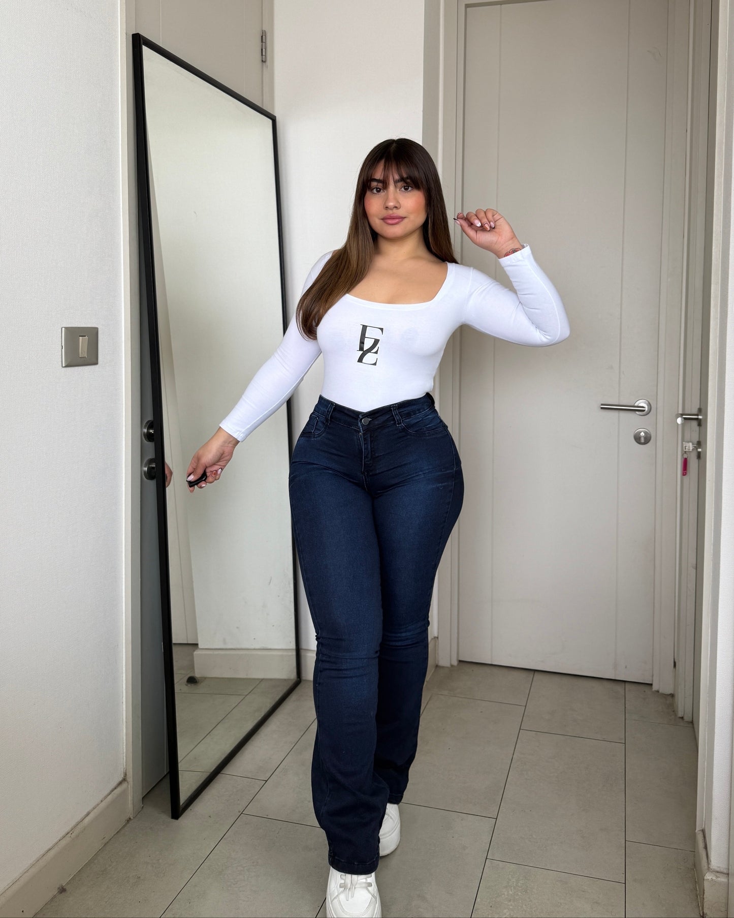 EZ2512 | Jeans Flare Azul Focalizado | EZ | Confeccion Nacional
