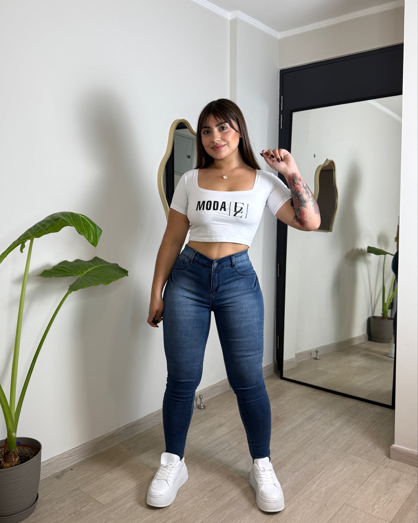 EZ2517 (P) | Jeans Skinny Nacional Azul Focalizado | EZ | Venta Por Mayor