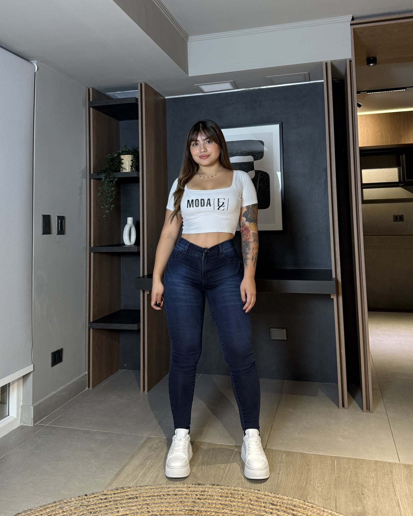 EZ2518 (U4) | Skinny Nacional Azul Oscuro Focalizado | EZ | Venta Por Mayor