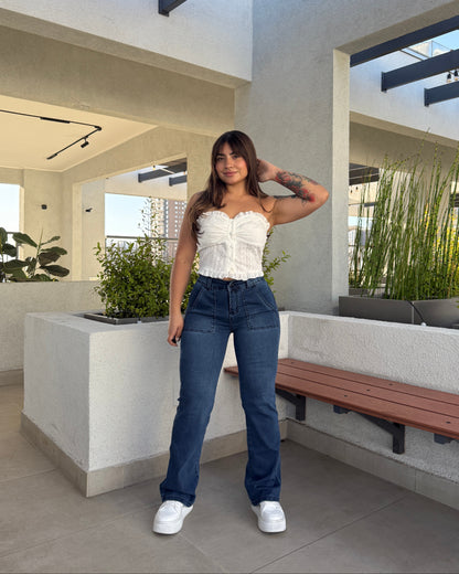 EZ2521 (V4) | Jeans Recto Nacional Azul | EZ | Venta Por Mayor