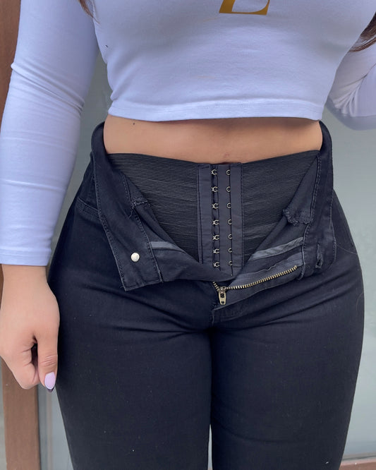 EZ5502 (I4) | Jeans Skinny Con Faja Negro  | EZ | Venta Por Mayor