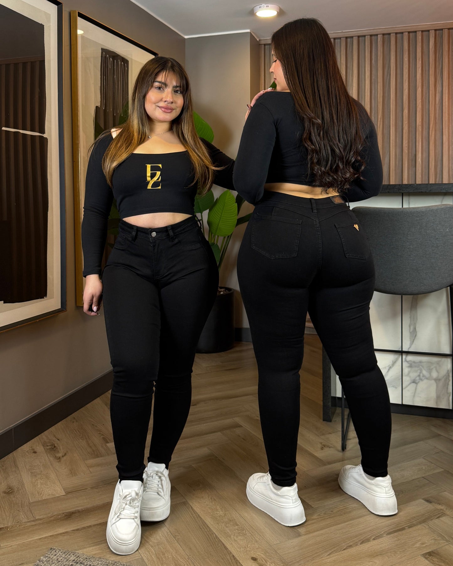 EZ5502 (I4) | Jeans Skinny Con Faja Negro  | EZ | Venta Por Mayor