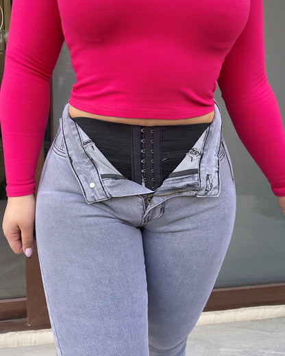 EZ5504 (G7) | Jeans Skinny Con Faja Gris  | EZ | Venta Por Mayor