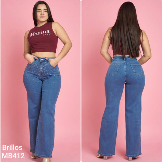 MB412 (G1) | Jean Wide Leg Azul | Venta Por Mayor