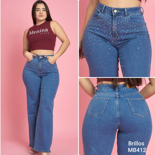 MB412 (G1) | Jean Wide Leg Azul | Venta Por Mayor