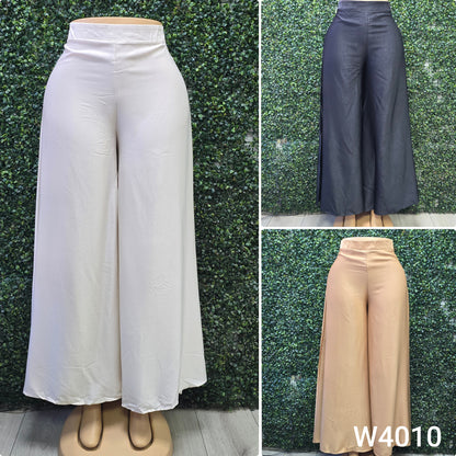 W4010 (Q3) | Pantalon Palazzo Satinado | HxH | Venta Por Mayor