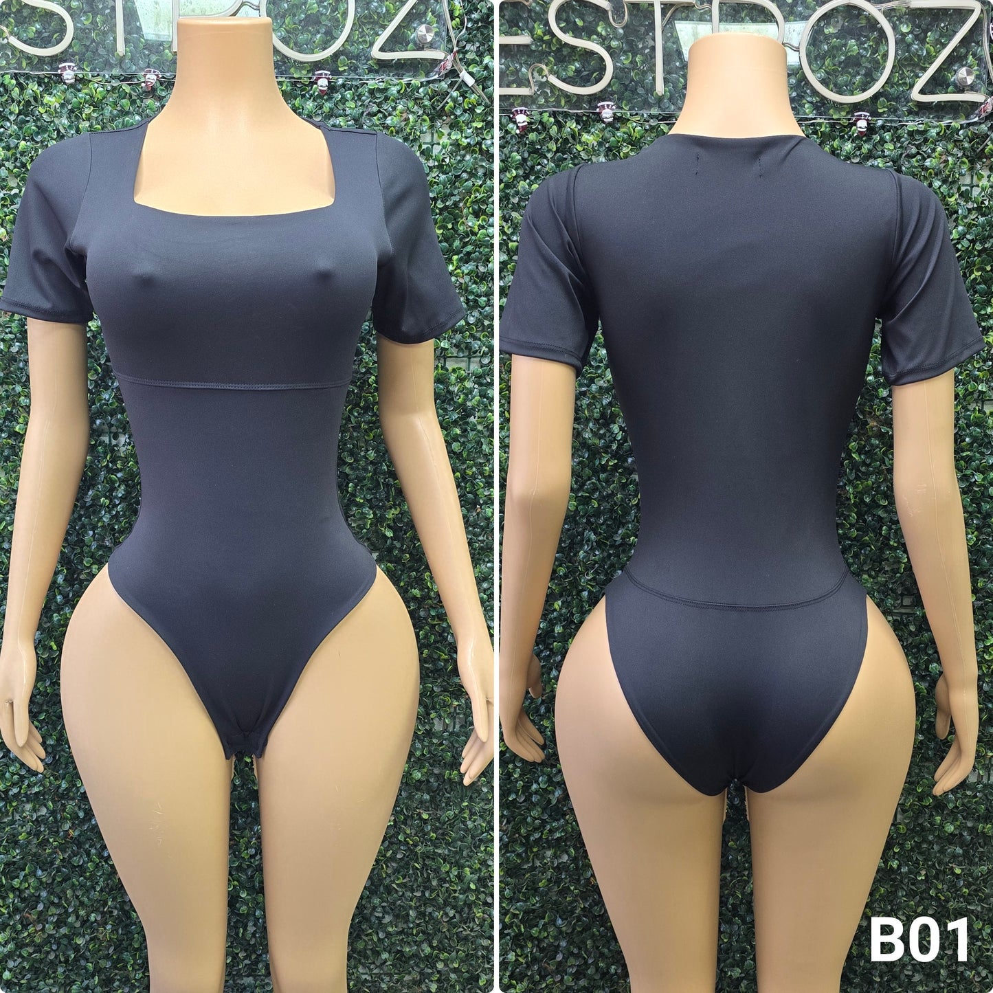 B01 | Body Modelador Cuello Cuadrado | EZ | Venta Por Mayor