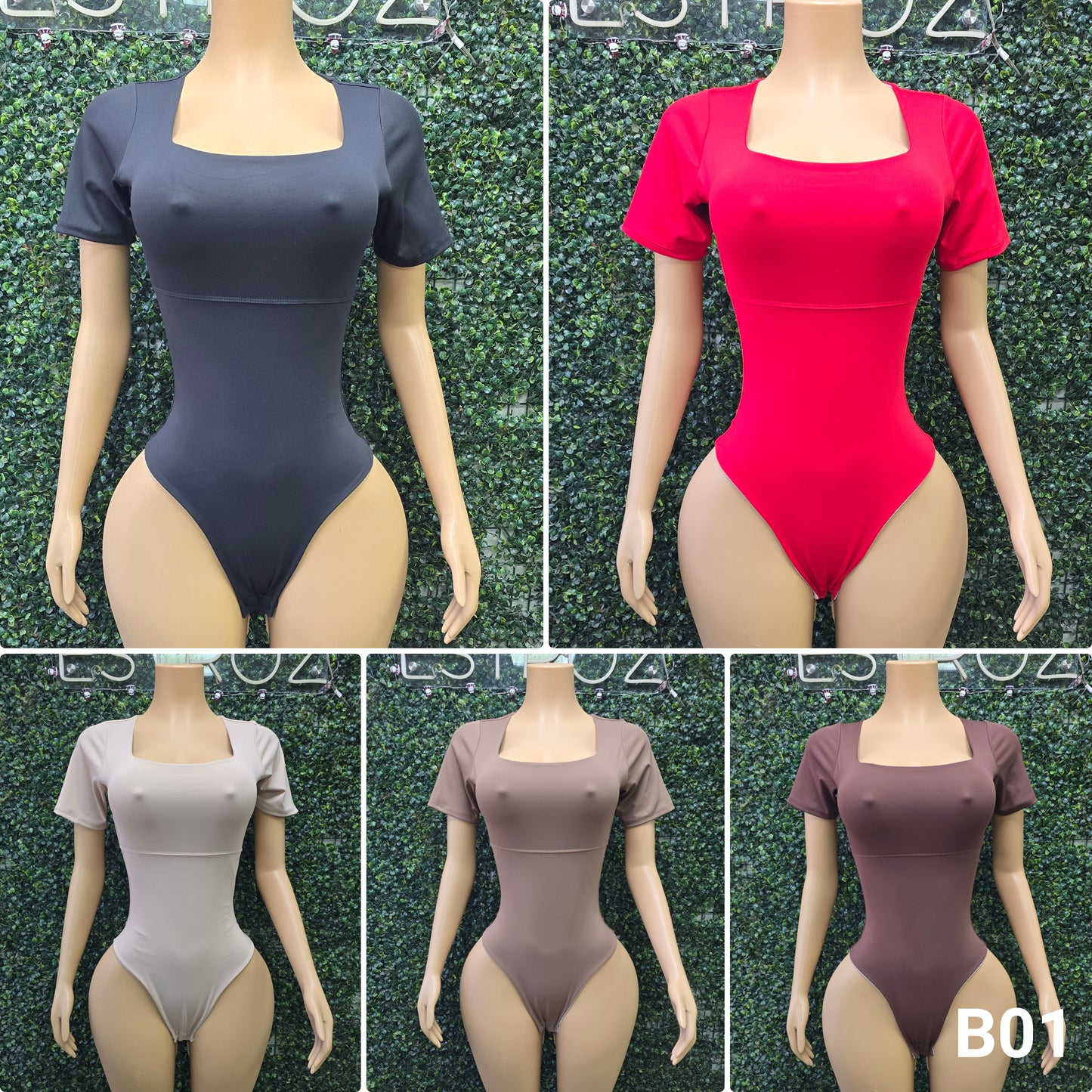 B01 | Body Modelador Cuello Cuadrado | EZ | Venta Por Mayor