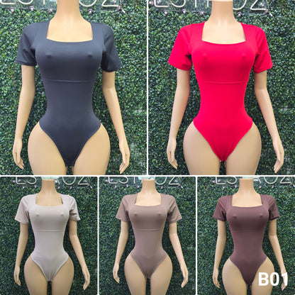 B01 | Body Modelador Cuello Cuadrado | EZ | Venta Por Mayor