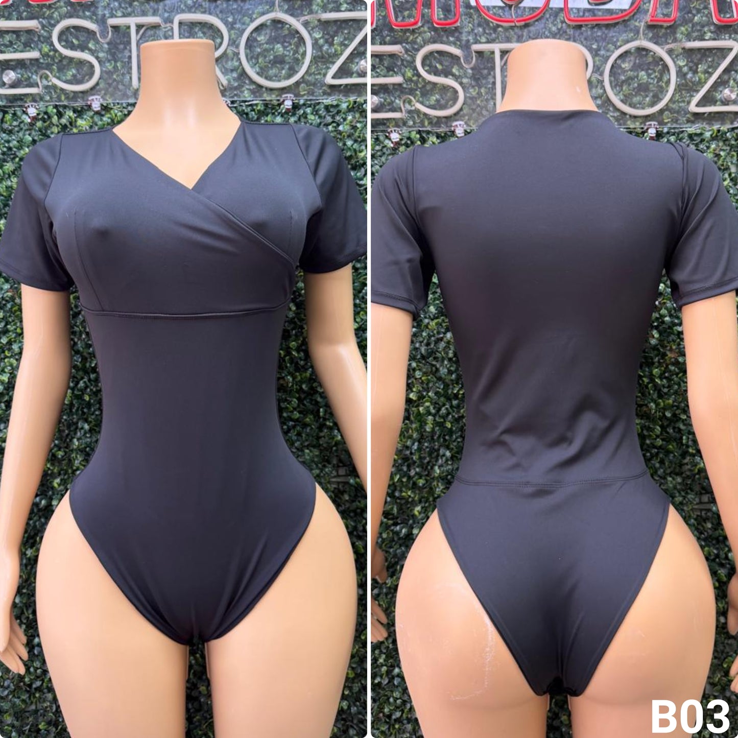 B03 | Body Modelador Escote Cruzado | EZ | Venta Por Mayor