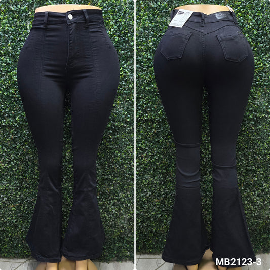 MB2123-3 (J1) |Flare Lineal Negro  | Menina | Venta Por Mayor
