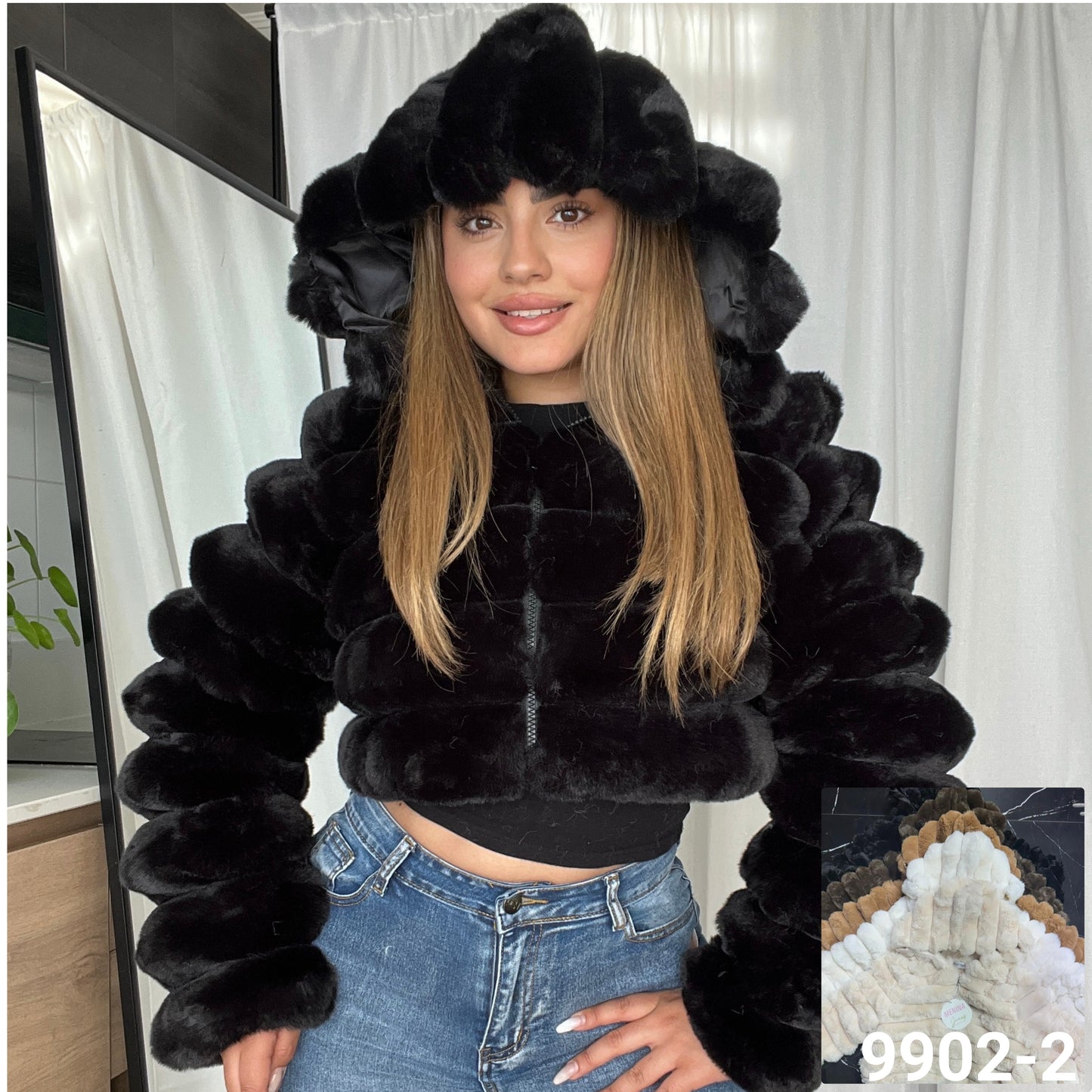9902-2 | Chaqueta 3D Peluda