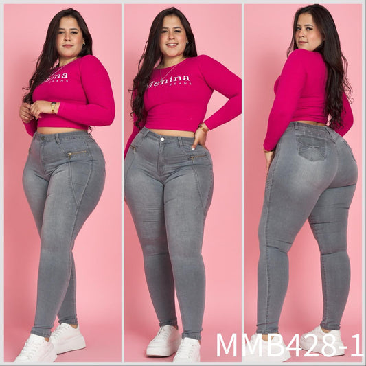MMB428-1 | Jeans Extralinda Skinny Gris | Menina | Venta Por Mayor