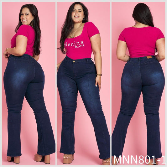 N801-1 (M5) | Flare Extralinda Azul Lineal | Menina | Venta Por Mayor