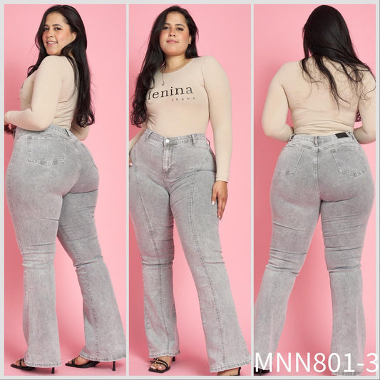 N801-3 (M3) | Flare Extralinda Gris Lineal | Menina | Venta Por Mayor