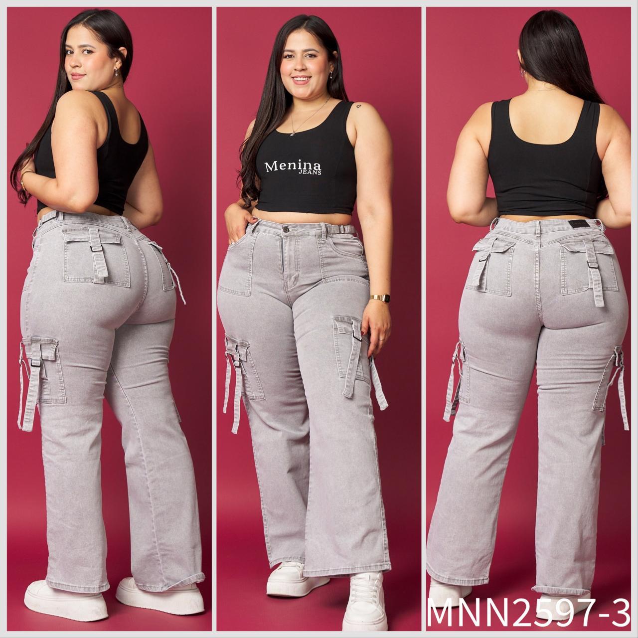 N2597-3 (B4) | Rectos Cargos Gris Extralinda | Menina | Venta Por Mayor